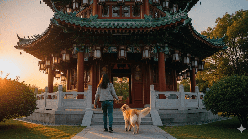 Mơ thấy mình dẫn chó vào chùa